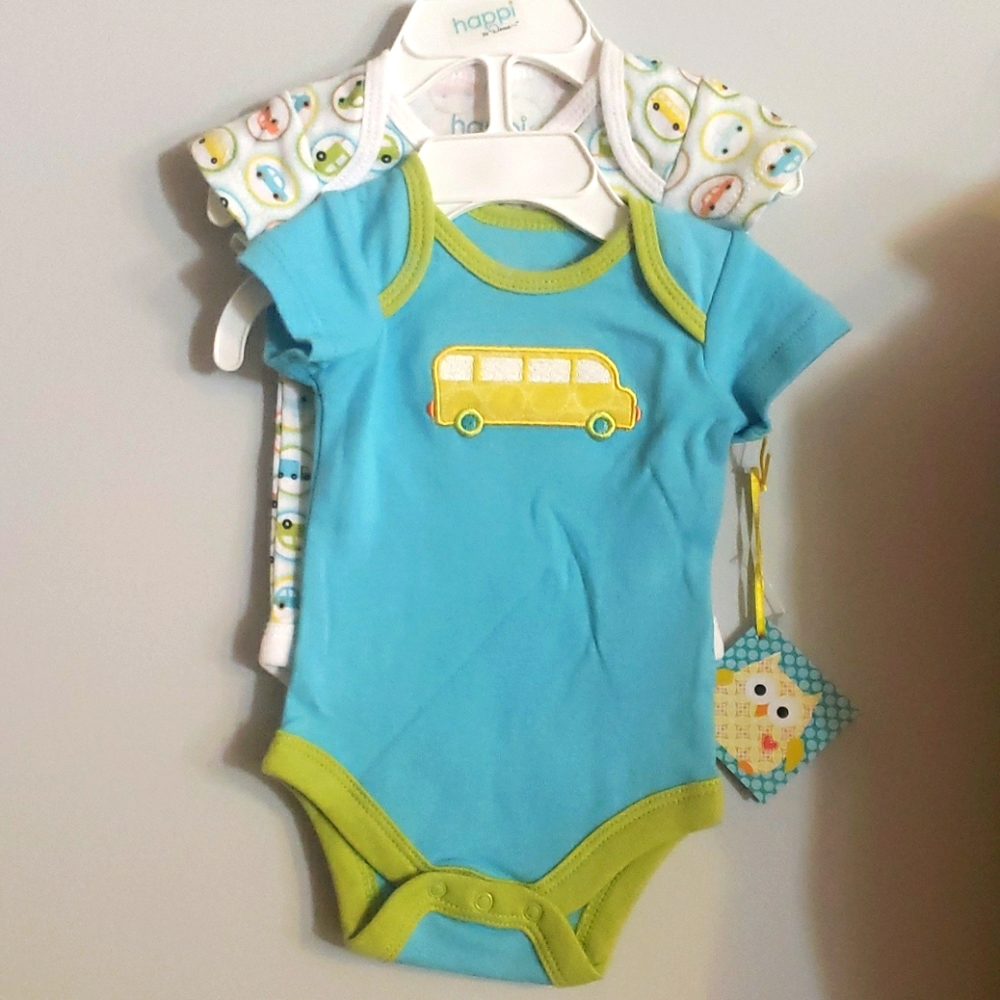 Happi Newborn 2 Pack Onesie Cotton New Gift Baby